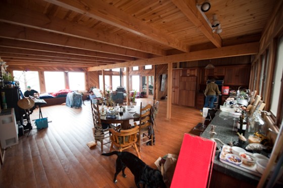 The Cabin commanded a gorgeous view, and a cozy fire was always burning.